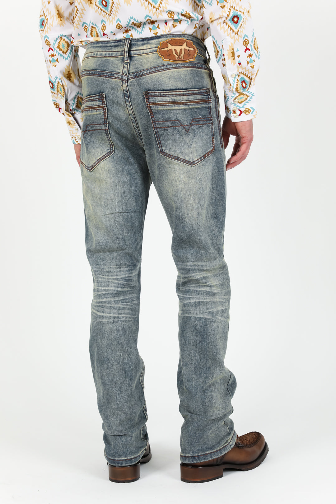 Holt Men's Dirty Blue Boot Cut Jeans – Platini Fashion