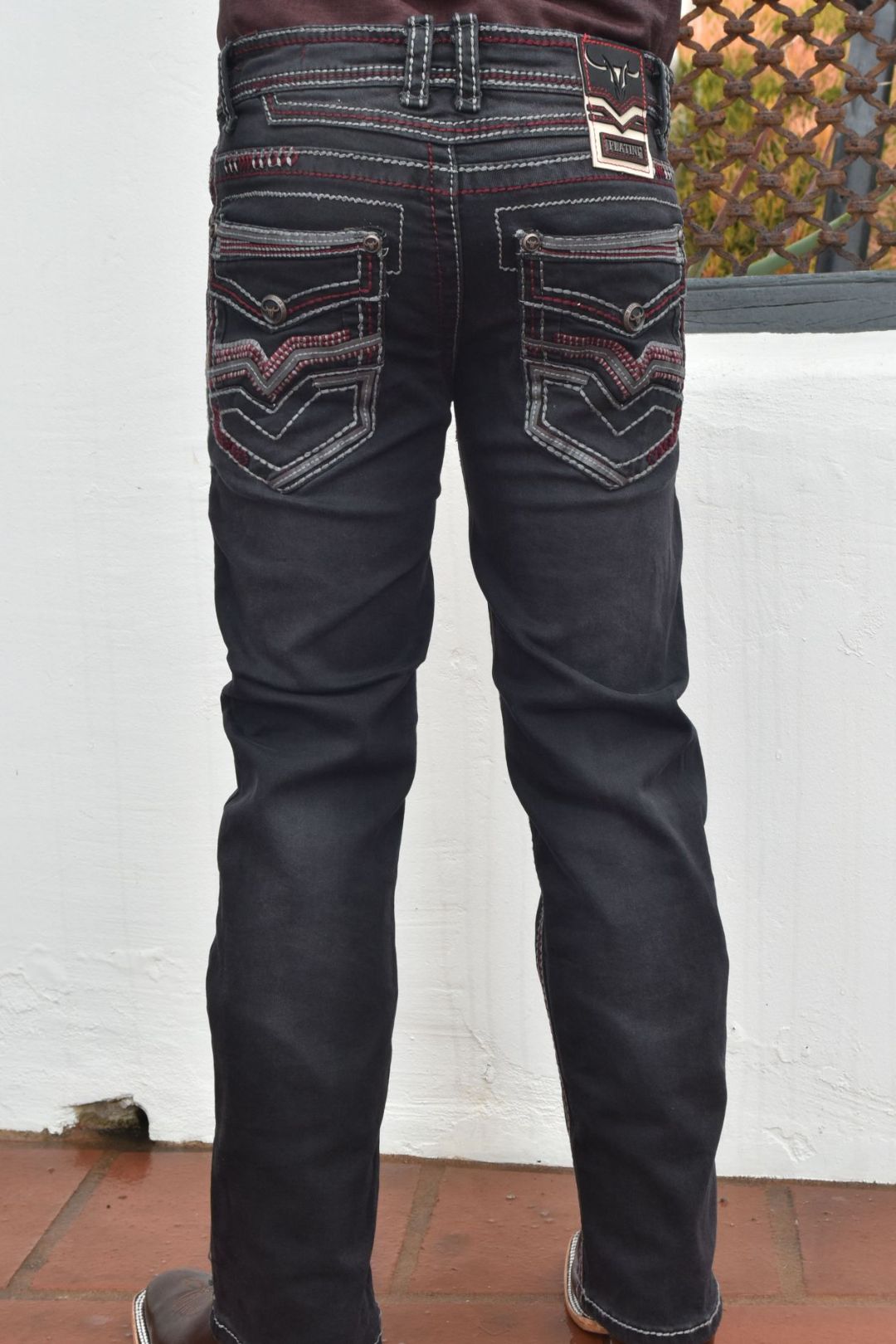 Black Boot-Cut Jeans