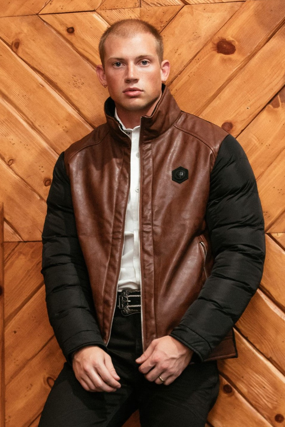 Camel Faux Leather Blazer – Edgy Fashion Boutique