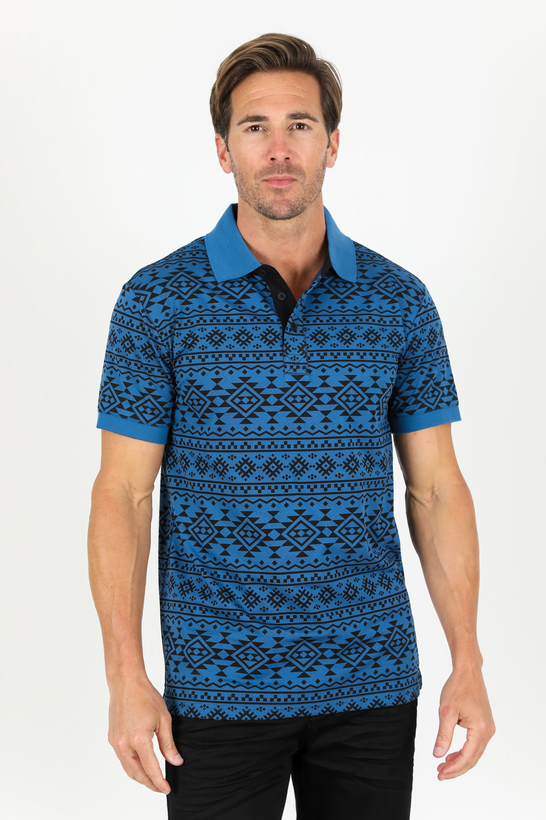 Mens patterned polo sales shirts