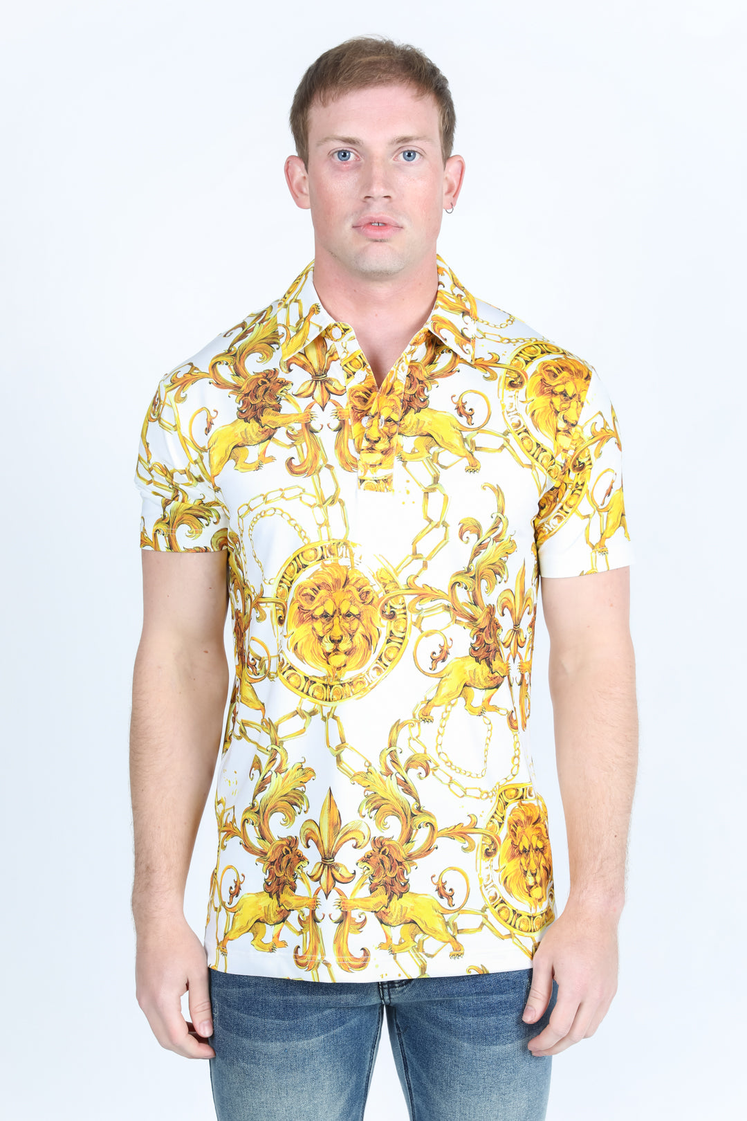 Men's Baroque Print Red Label Polo