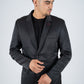 Men's Double Button Black Blazer