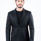 Men's Double Button Black Blazer