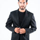 Men's Double Button Black Blazer