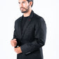 Men's Double Button Black Blazer