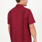 Men's Modern Burgundy GUAYABERA Shirt