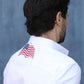 Mens Cotton Modern Fit Stretch USA Embroidery Shirt