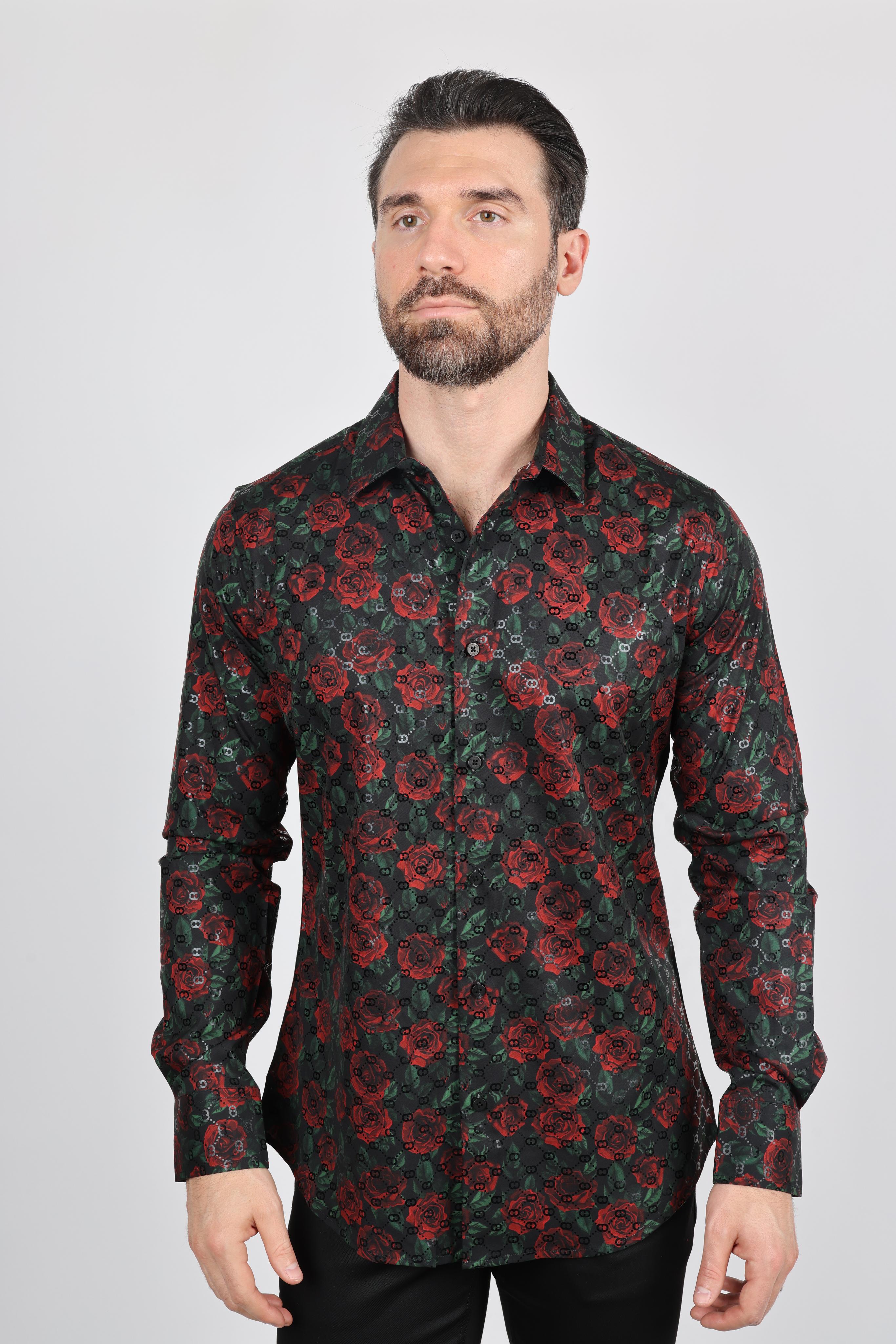 Mens Modern Fit Stretch Foiled Shirt – Platini Fashion