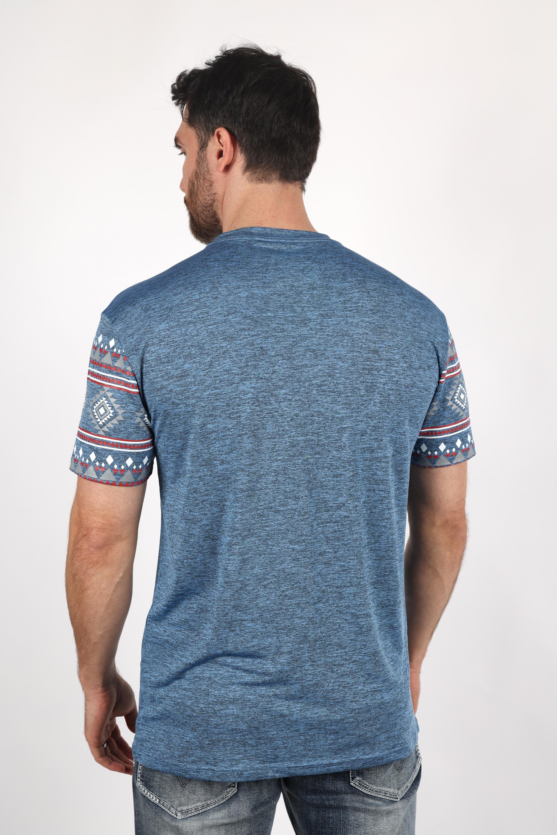 Mens Performance Fabric Modern Fit Stretch Aztec T-Shirt – Platini Fashion