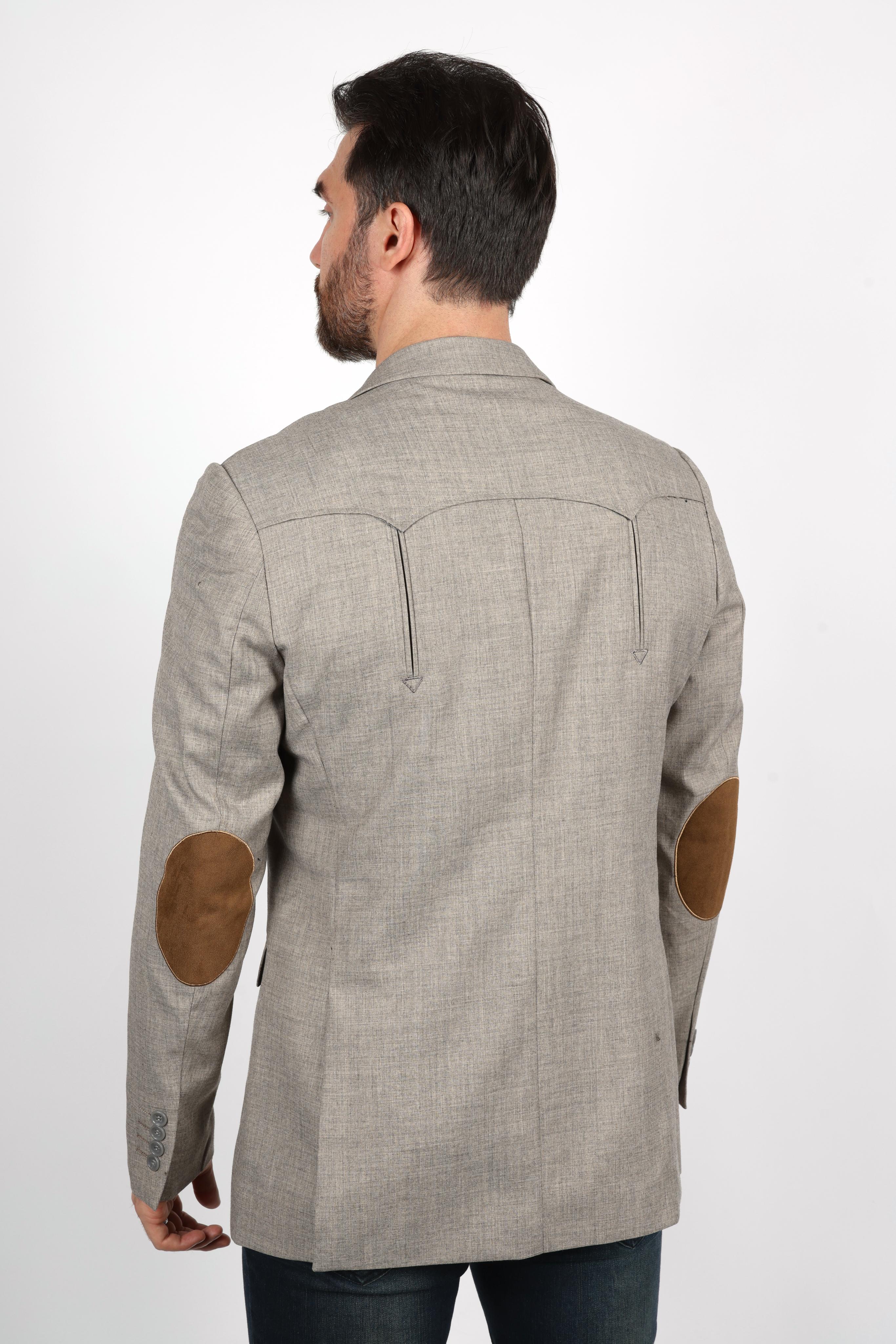 Men s Western Sport Coat with Elbow Patch Platini Fashion