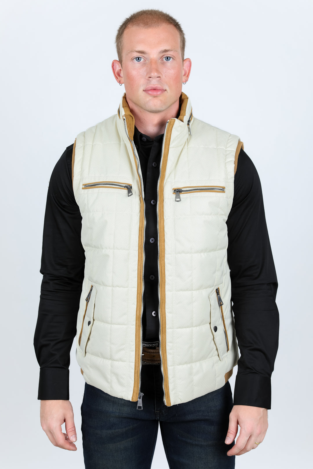 Fur lined puffer vest new arrivals