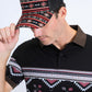 Mens Aztec Baseball Black/Burgundy Cap