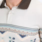 Men's Aztec Panoramic Print Beige Polo