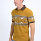 Men's Aztec Panoramic Print Camel Polo