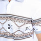 Men's Aztec Panoramic Print White Polo