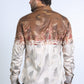 Mens Modern Fit Panoramic Foil Print Shirt - Beige