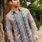 Mens Modern Fit Stretch Aztec Foiled Shirt - Beige