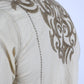 Mens Vintage Washed 2-tone Embroidery Modern Fit Stretch Shirt