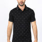 Mens Cotton Printed Polo Shirt