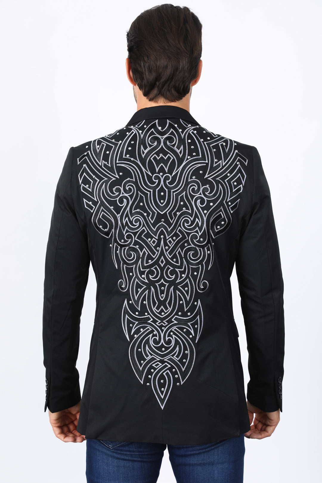 Mens Embroidery Fashion Blazer