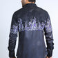 Mens Modern Fit Panoramic Foil Print Shirt - Black