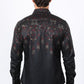 Mens Modern Fit Panoramic Foil Print Shirt - Black