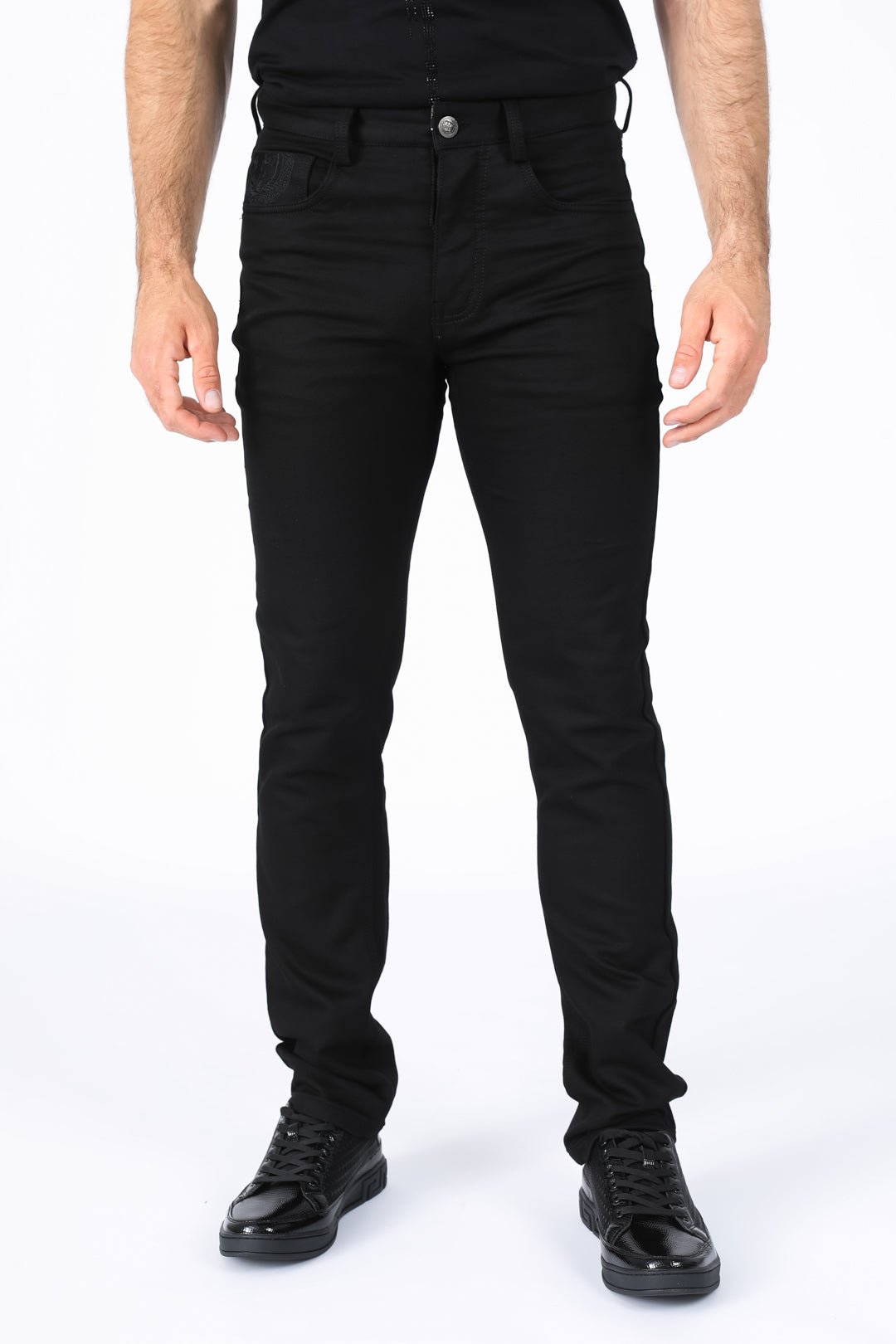 Slade Men's Black Relaxed Fit Stretch Pants