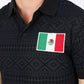 Mens Modern Fit Stretch MEXICO Cotton Polo with Aztec Print