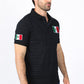 Mens Modern Fit Stretch MEXICO Cotton Polo with Aztec Print