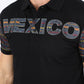 Mens Modern Fit Stretch MEXICO Embroidery Polo