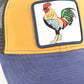 Mens Rooster Logo Baseball Cap - Blue