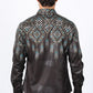 Mens Modern Fit Panoramic Foil Print Shirt - Brown