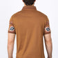 Men's Camel Aztec Panoramic Print Polo