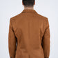 Men's Double Button Camel Faux-Suede Blazer