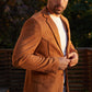 Men's Double Button Faux-Suede Blazer