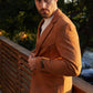 Men's Double Button Faux-Suede Blazer