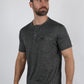 Mens Modern Fit Stretch Henley T-Shirt with Logo