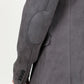 Men's Double Button Faux-Suede Blazer - Charcoal