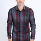 Mens Checkered Long Sleeve Black/Grey Shirt