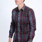 Mens Checkered Long Sleeve Black/Grey Shirt