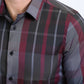 Mens Checkered Long Sleeve Black/Grey Shirt