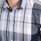 Mens Checkered Long Sleeve Grey Shirt