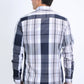 Mens Checkered Long Sleeve Grey Shirt