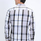 Mens Checkered Long Sleeve White Shirt