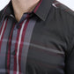 Mens Checkered Short Sleeve Black Shirt