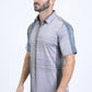 Mens Checkered Short Sleeve Lt. Grey Shirt