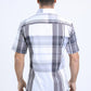 Mens Checkered Short Sleeve White Shirt