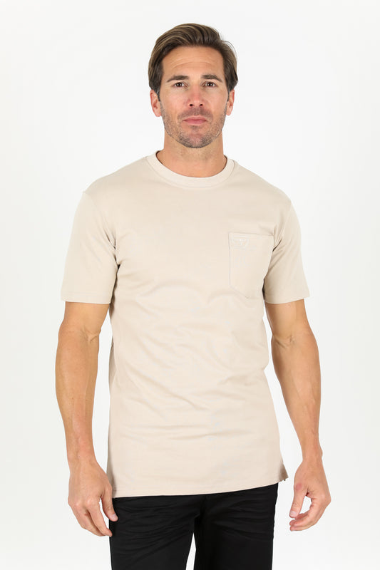 Classic Cotton Knit Beige T-Shirt