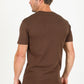 Classic Cotton Knit Brown T-Shirt