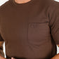 Classic Cotton Knit Brown T-Shirt